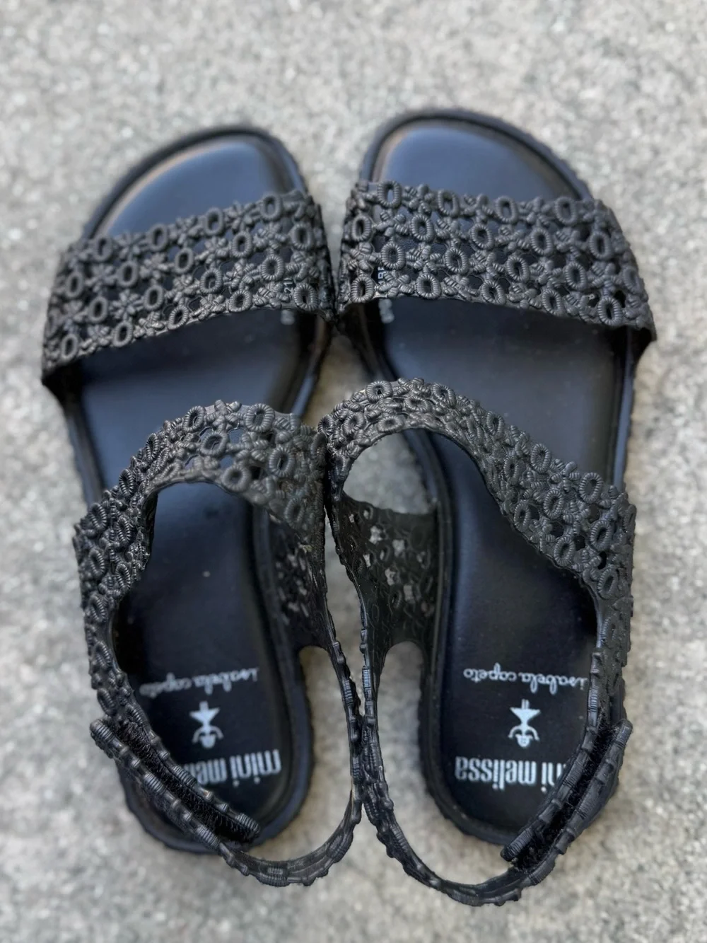 Mini Melissa Panc + Isabela Capeto Sandals black size 12